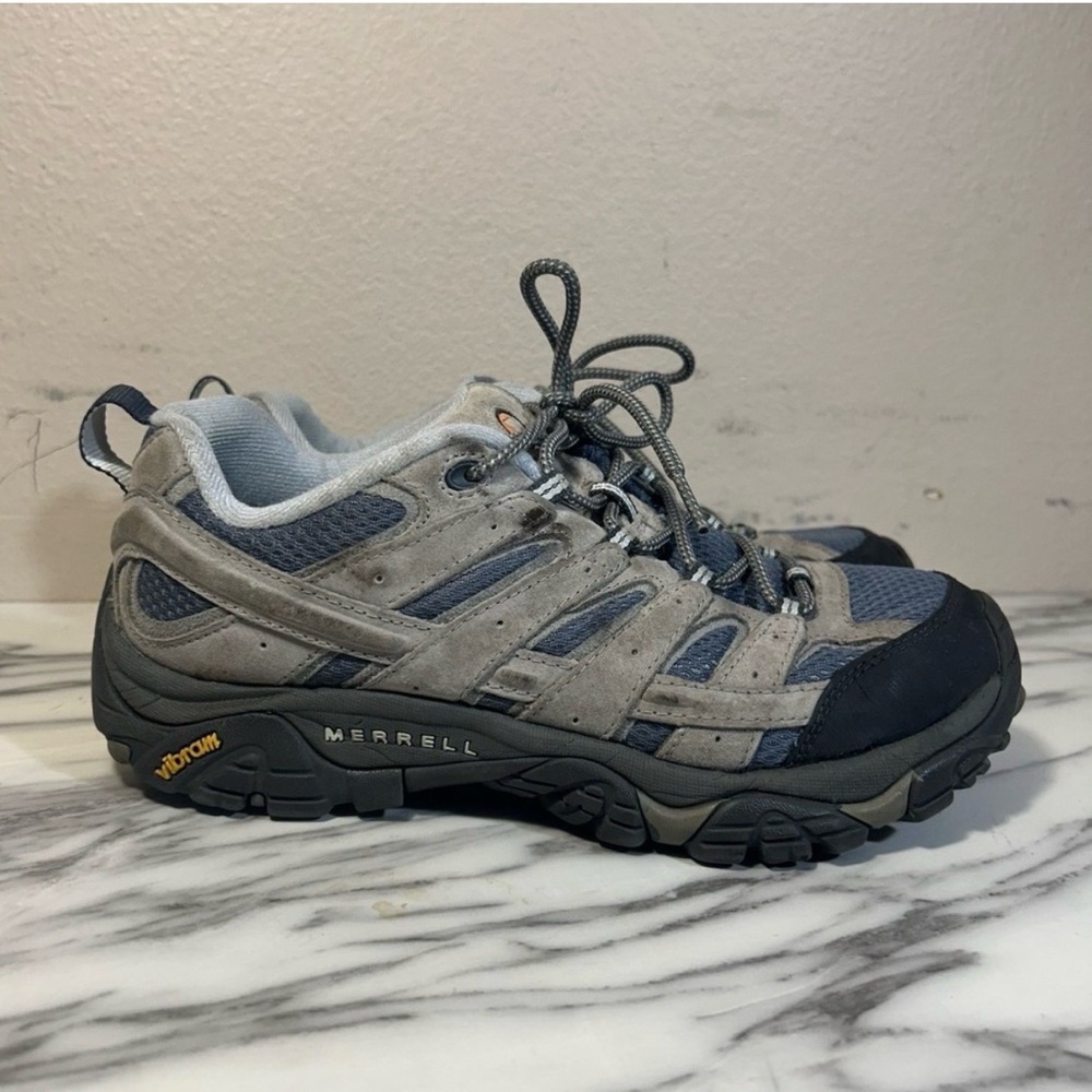 Merrell Moab 2 Women's Hiking Shoes in Gray and Navy